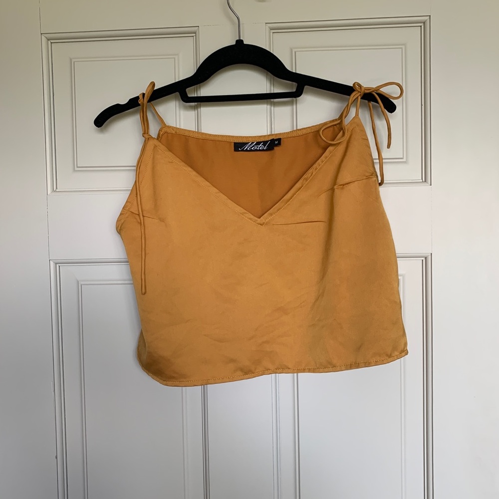 Motel Crop Satin Tank